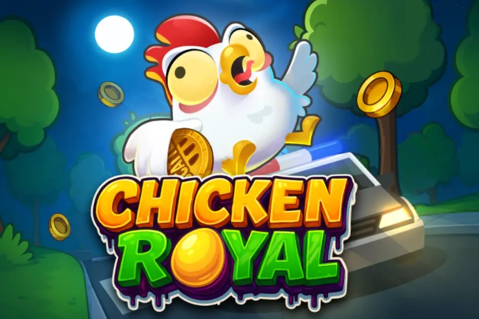 Chicken Royal online game logo by InOut on vegasherocasinoo.com