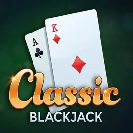 Classic Blackjack logo by Red Tiger Gaming at Vegas Hero Casino