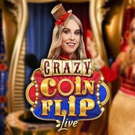 Crazy Coin Flip online game logo by Evolution on vegasherocasinoo.com