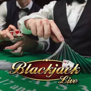 Live Blackjack by Evolution, showcased at vegasherocasinoo.com – game logo