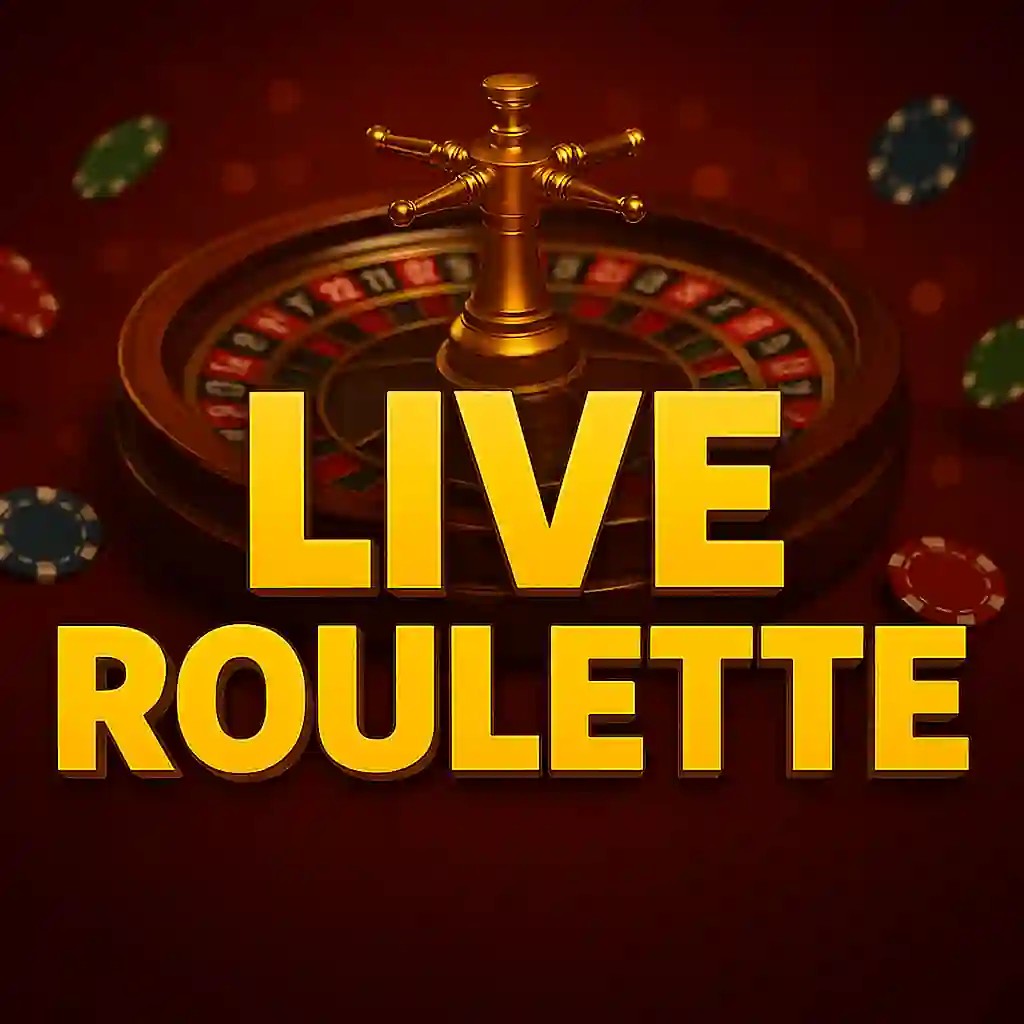 Live Roulette online game logo by Evolution on vegasherocasinoo.com