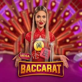 Mega Baccarat logo by Pragmatic Play Vegas Hero Casino